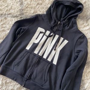 VS Pink zip up hoodie- Large